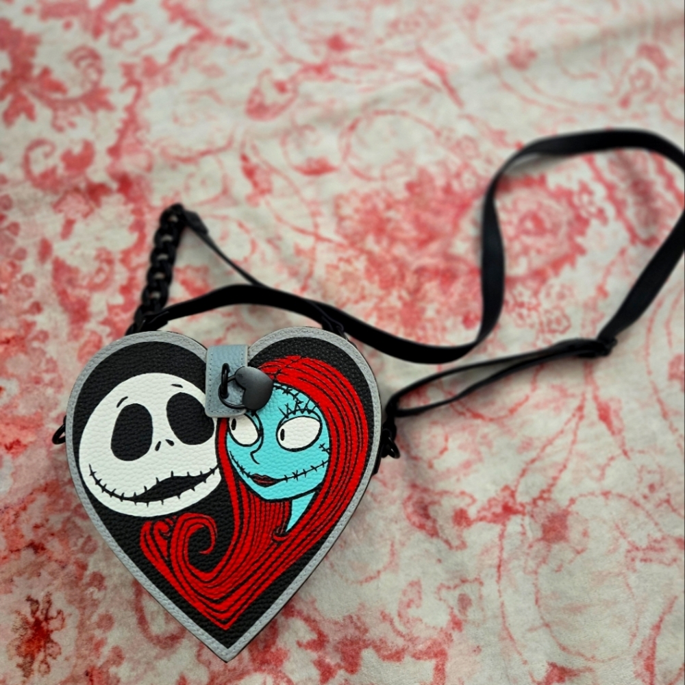 Heart-Shaped Nightmare Before Christmas Crossbody Bag